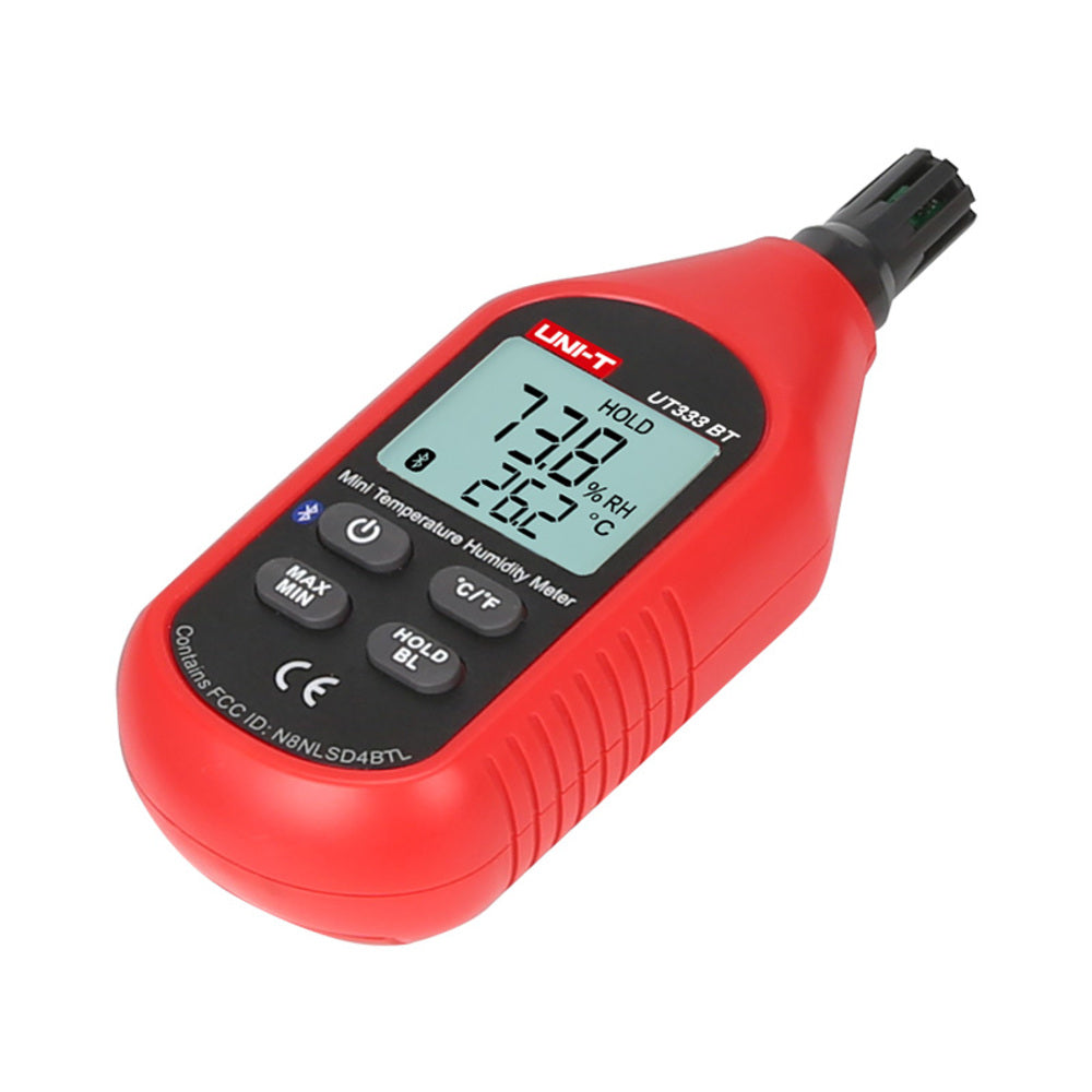 Medidor de Humedad Uni-T 0 a 100% HR Temp -10 a 60 C Comunicacion Bluetooth Codigo UT333BT