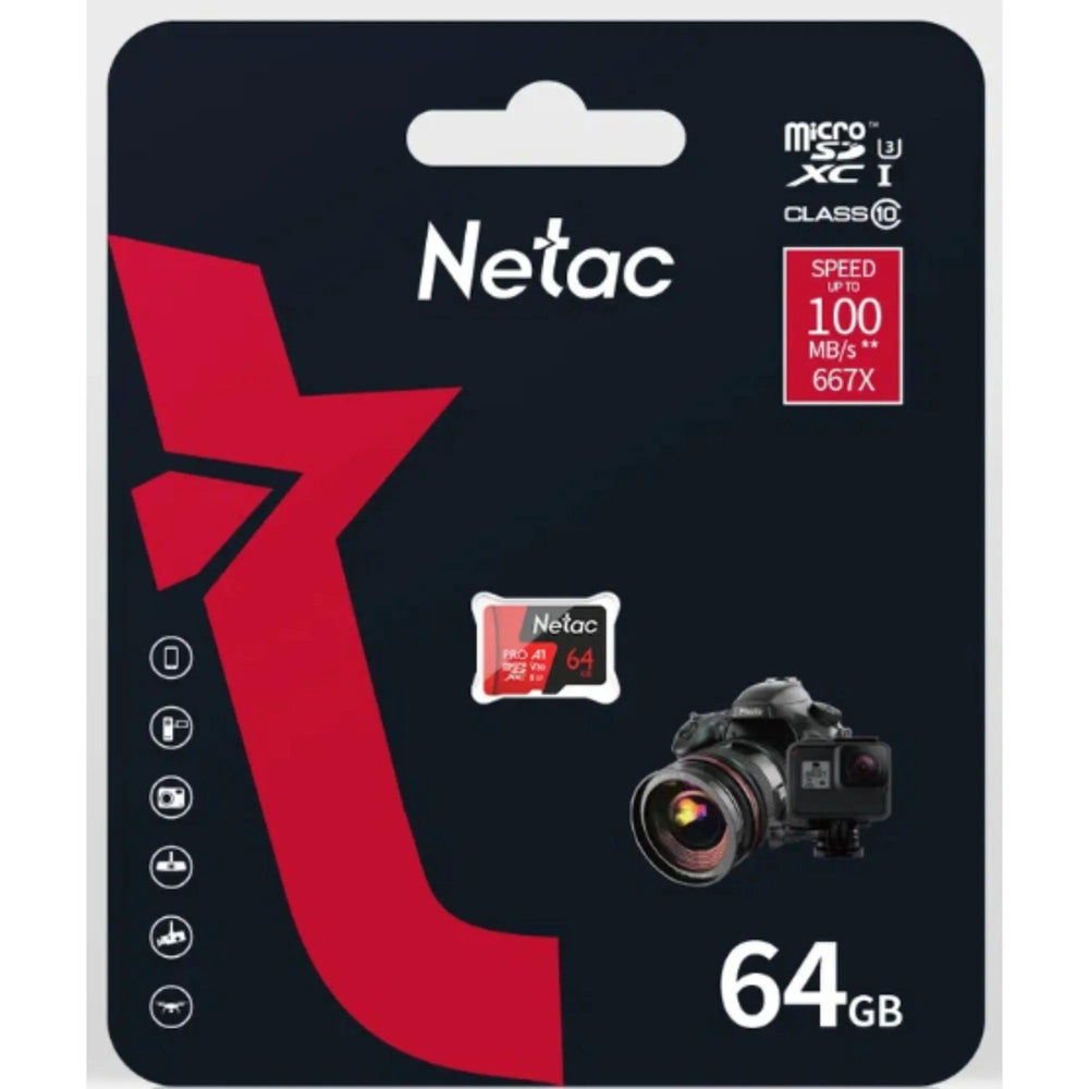 Micro SD Netac Extreme Pro SDHC 128GB C10 hasta 100MBps Codigo NT02P500PRO-128G-S