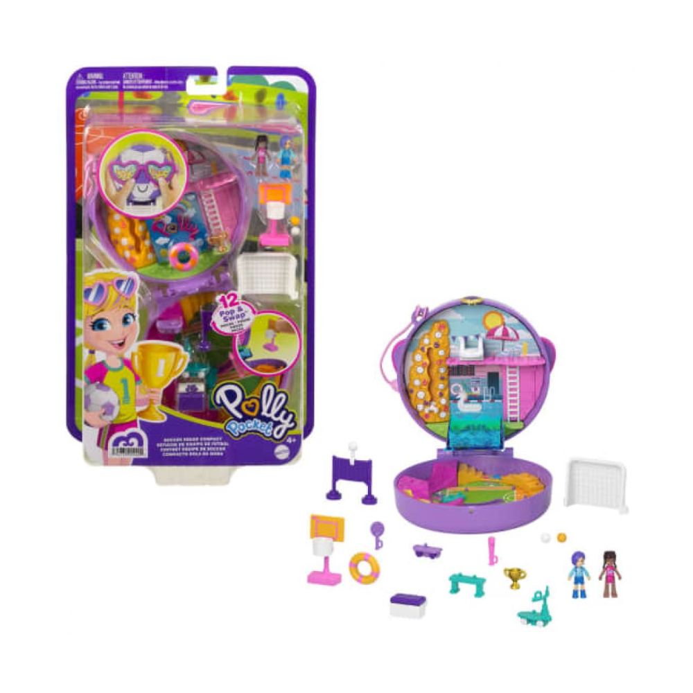 Mini Mundo Grande de Polly Pocket temática de Fútbol