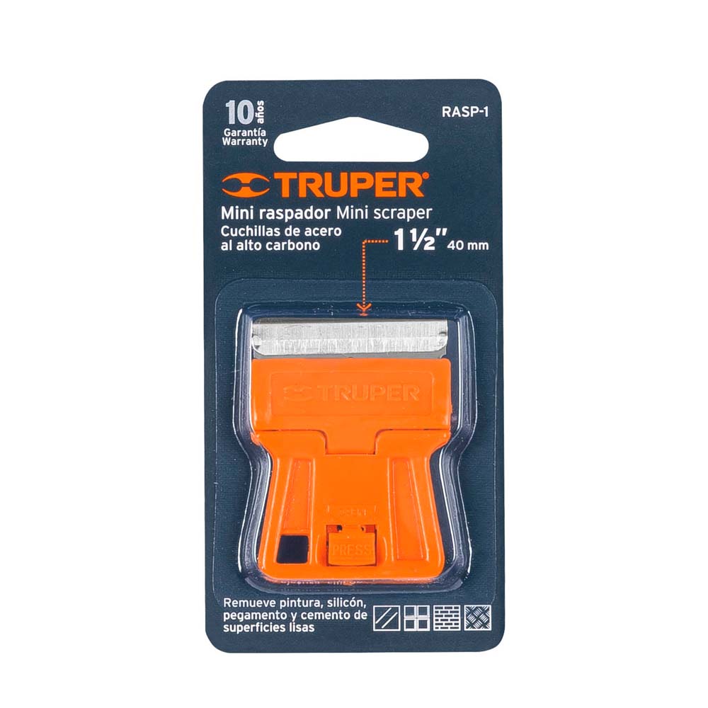 Mini Raspador Truper de Plástico con Navaja de 1-1/2"