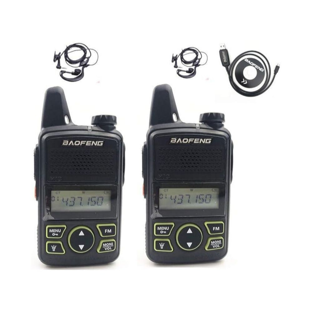 Mini Walkie Talkie Baofeng UHF 400-470 MHz 2W 20 Canales con Manos Libres - BF-T1