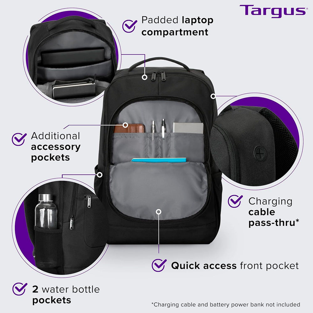 Mochila 15,6" Clásica Targus para Ordenador Portátil de - Negra