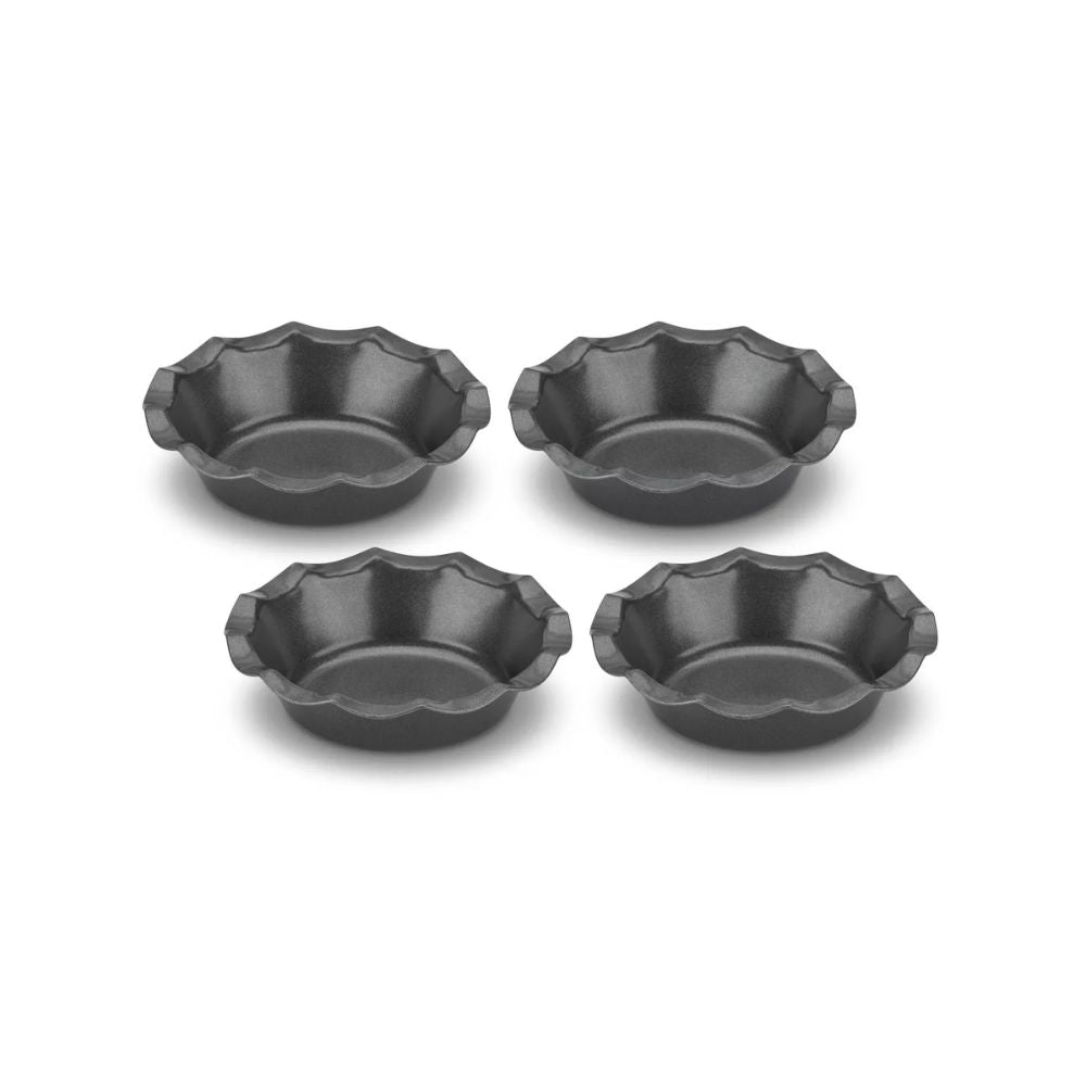 Set de Mini Moldes Cuisinart de 4 Piezas para Tartaletas Estriadas