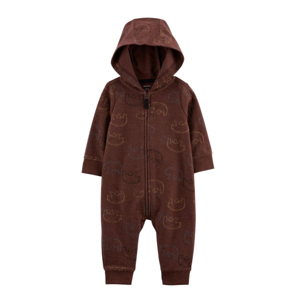 Mono Carters con Capucha y Cremallera para Bebe Color Marron V_1N963110