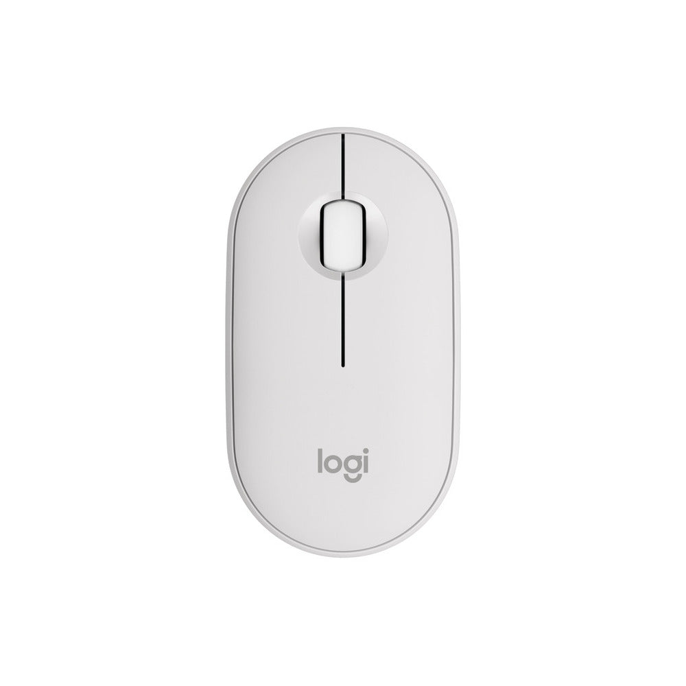 Mouse 2 M350 Logitech Bluetooth con un botón personalizable color blanco