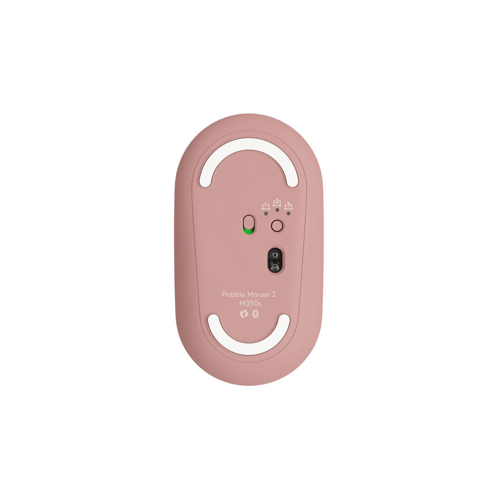 Mouse 2 M350 Logitech Bluetooth con un botón personalizable color rosa