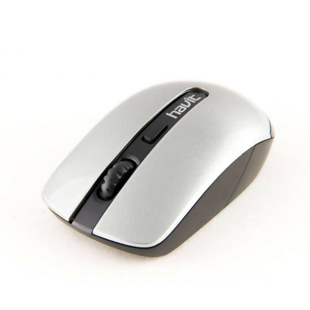 Mouse Inalambrico Havit MS989GT Color Plateado Con Negro.