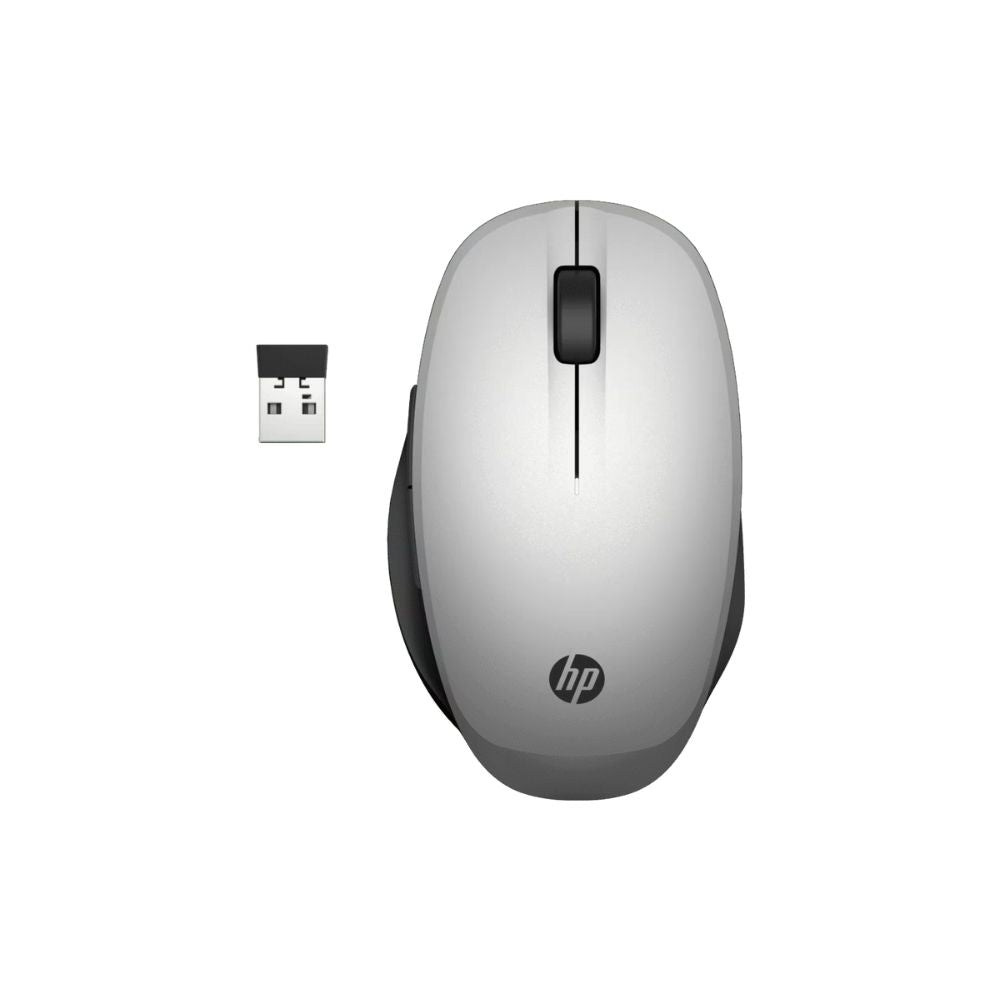 Mouse Inalámbrico HP de Modo Doble Plateado