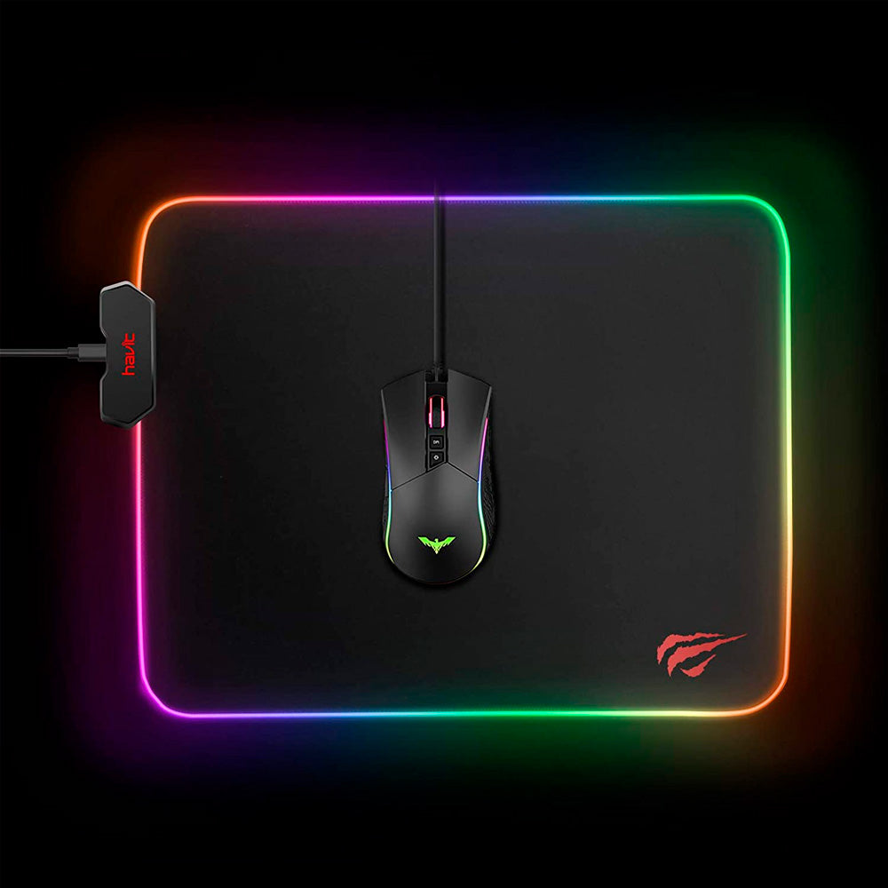 Mouse Pad Gamer Havit con Luces RGB