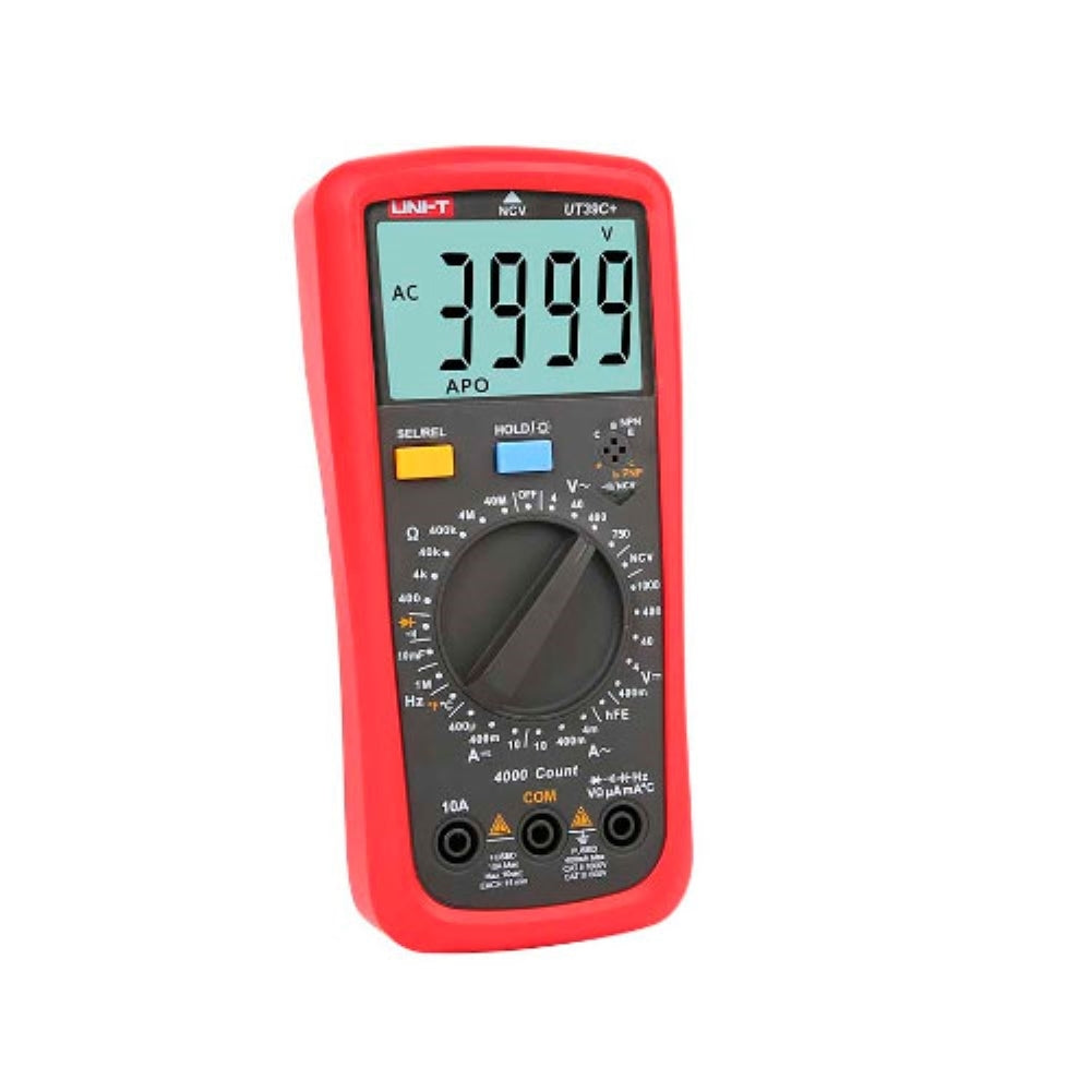 Multimetro Uni-t Digital con pantalla LCD hasta 10Amp 1000VAC 750VDC Resistencia Capacitancia Frecuencia Temperatura Codigo UT39C+