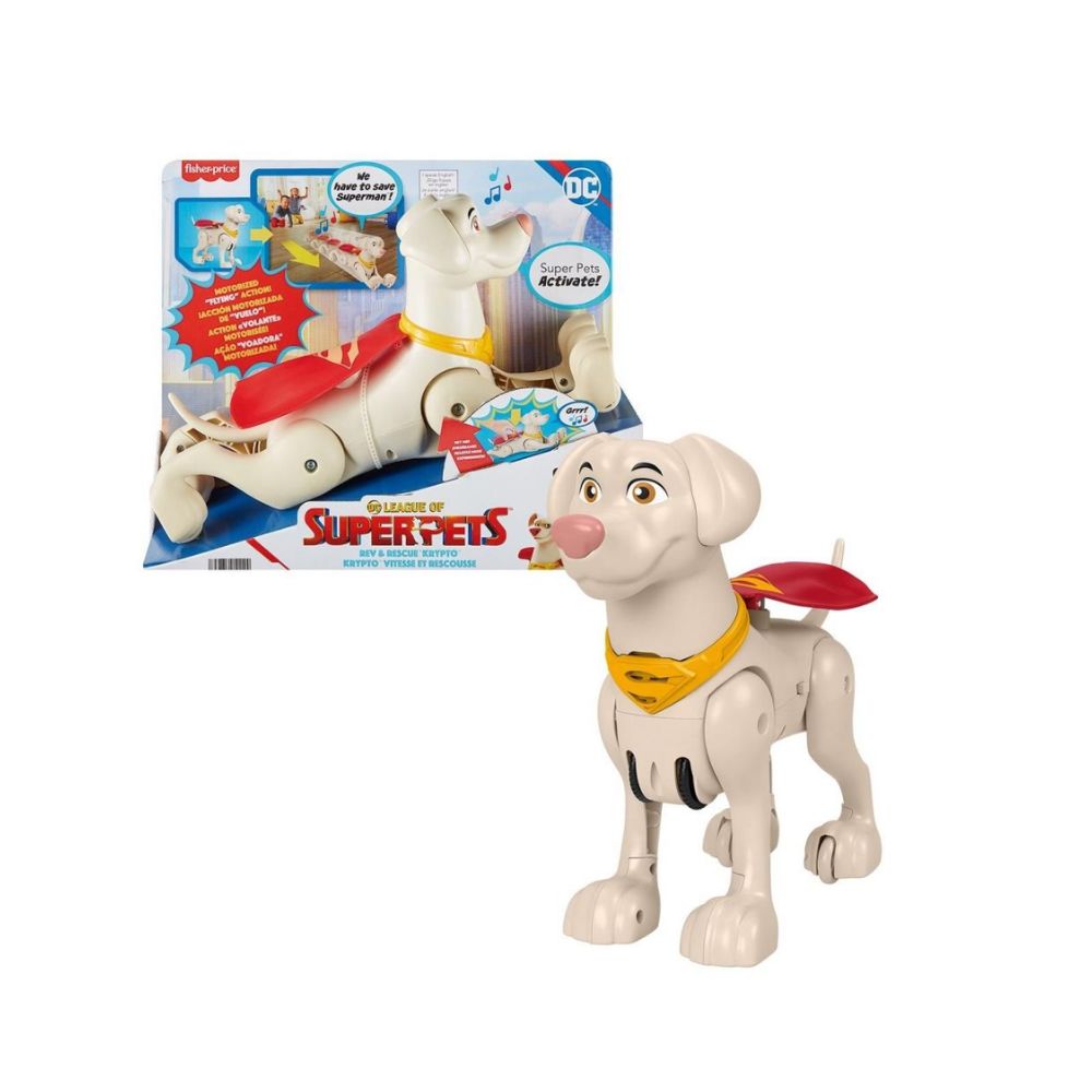 Muñeco Krypto Motorizado y con Sonidos DC SuperPets Mattel