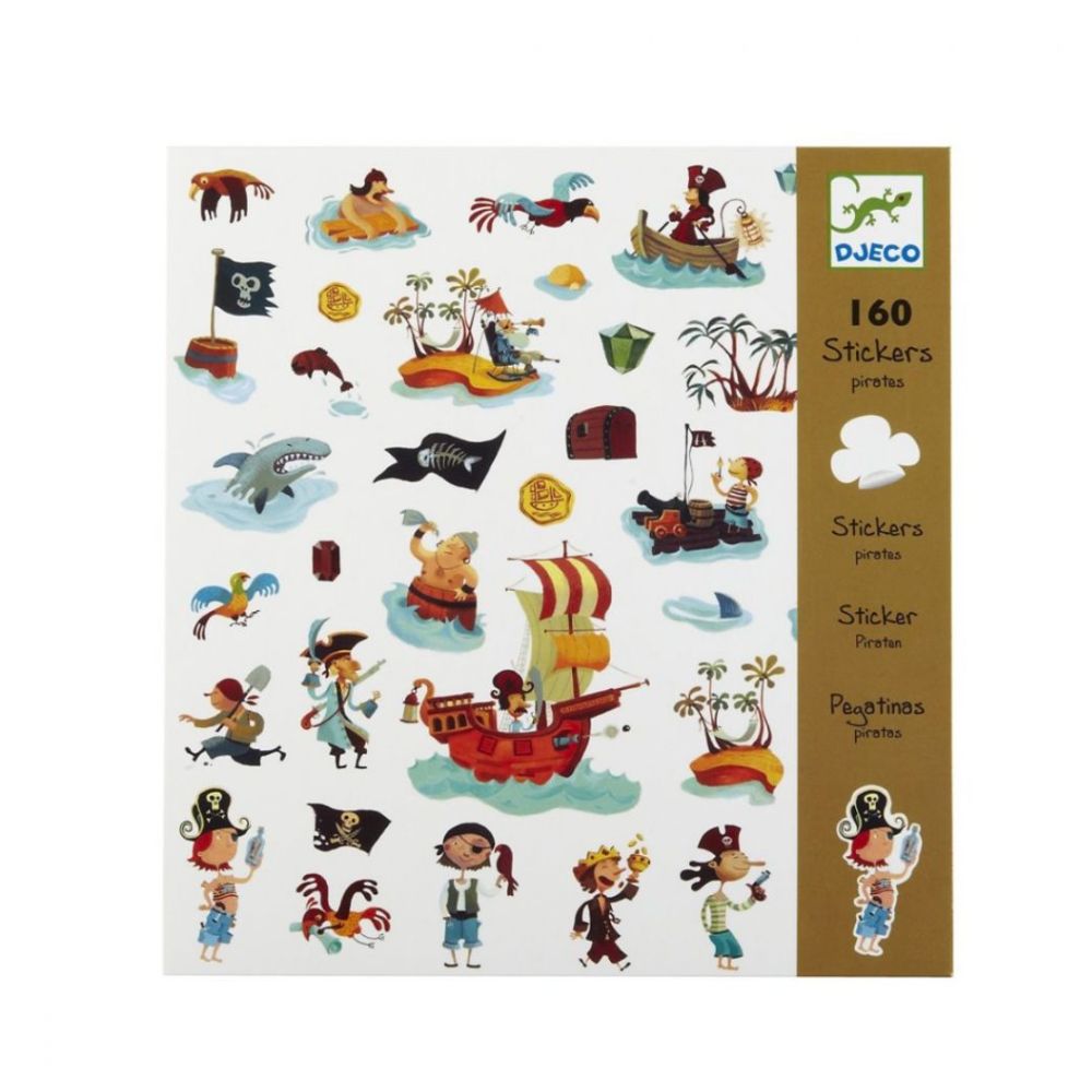 Pack de 160 Stickers de Piratas Djeco