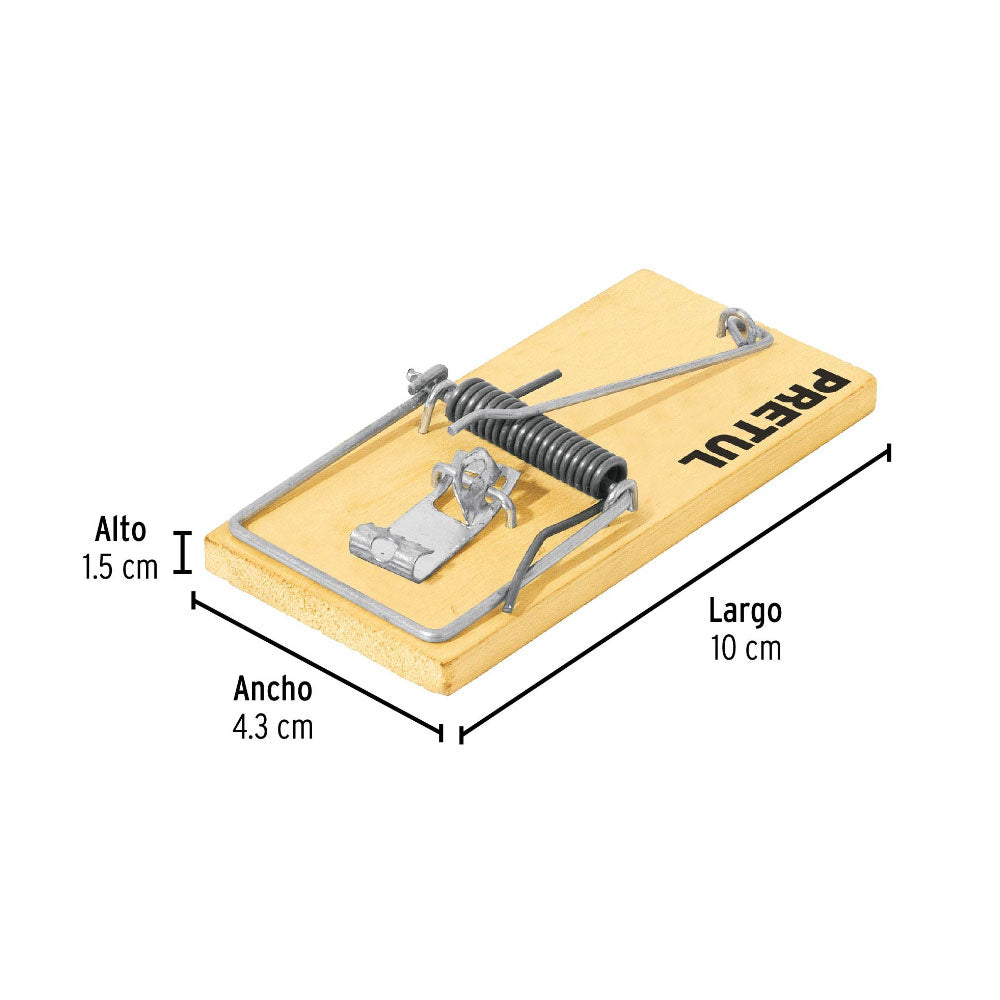 Pack de Trampera para Ratones Pretul de 4" de Madera