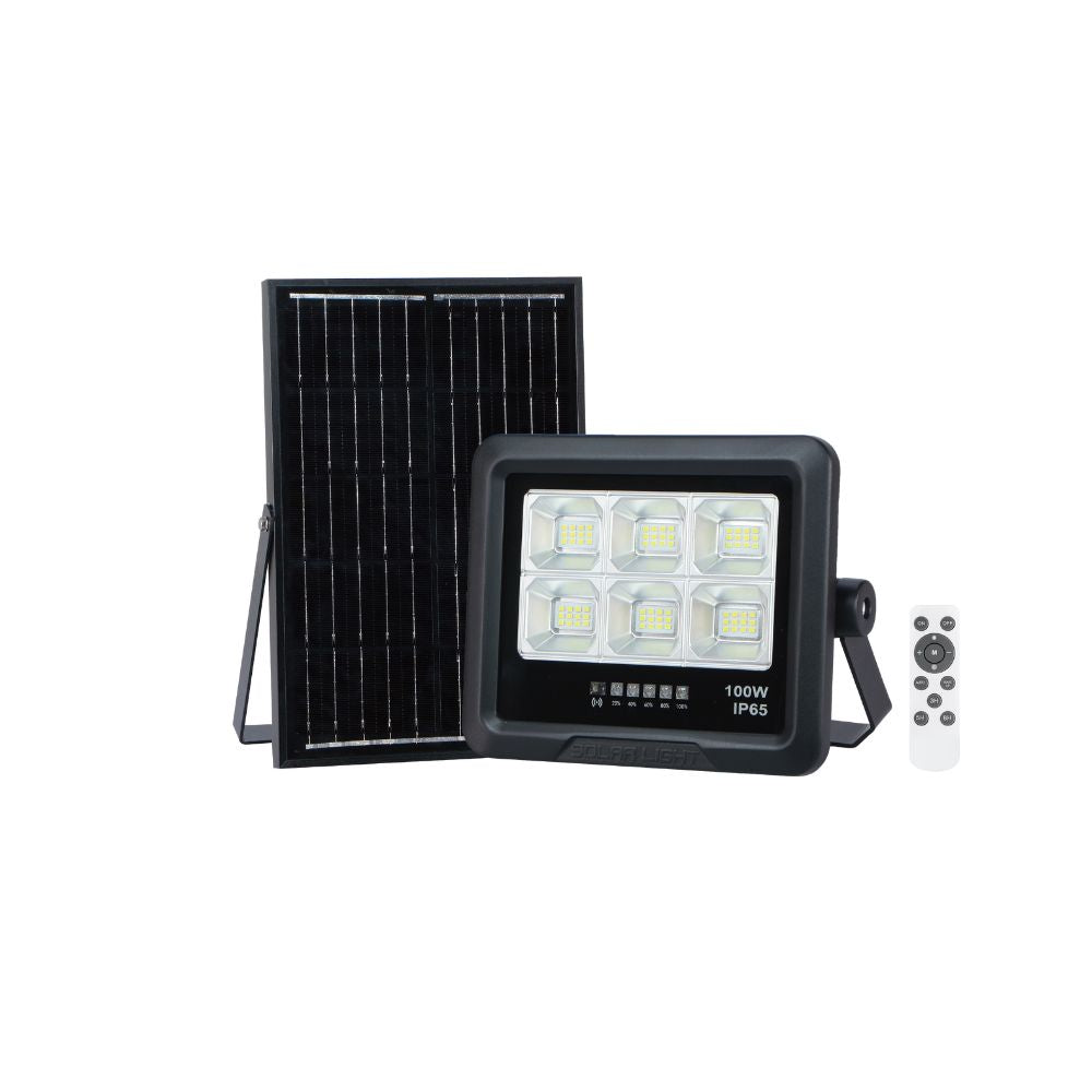 Panel Exterior LED Huavi 100W Con Panel Solar