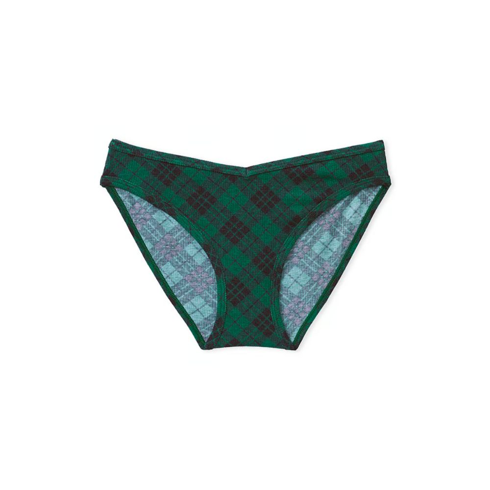 Panti PINK Bikini de Algodon Color Estampado Escoces Verde Granate 11163945 67II