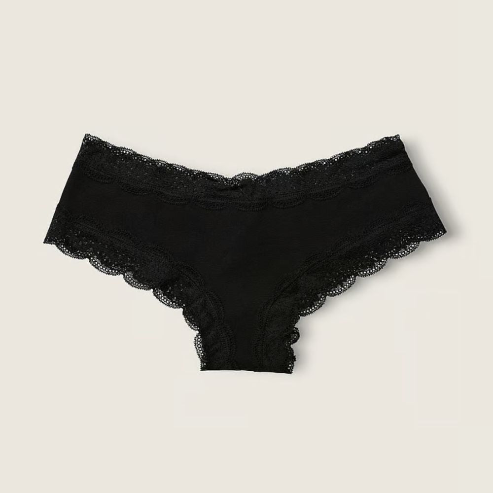 Panti PINK Cheekster con Ribete de Encaje Color Negro Puro 11197286 2ZUO