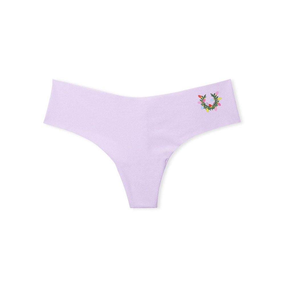 Panti Victorias Secret Colaless Invisible Gráfico de Emblema Festivo en Lila Pastel 11199180 5YX6