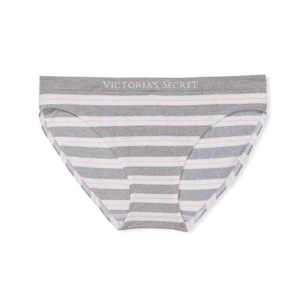 Panti Victorias Secret estilo Bikini a Rayas sin Costura Gris 11216156 5RKS