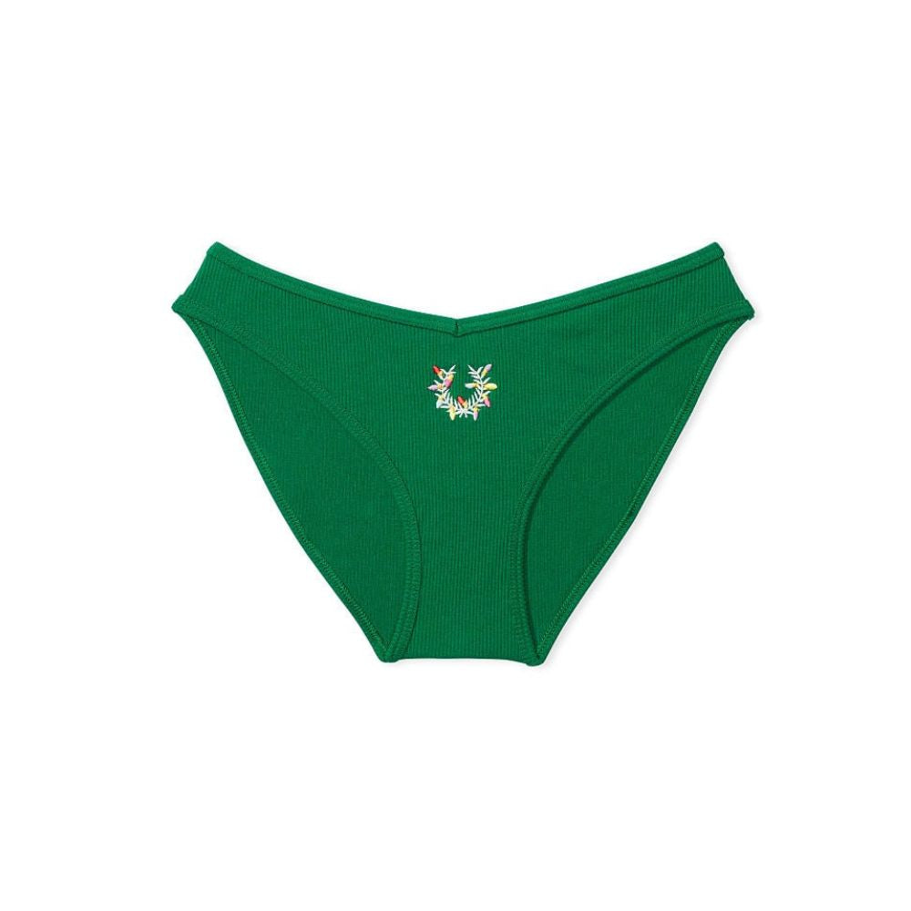 Panti Victorias Secret estilo Bikini Grafico de diadema en granate verde 11163945 5VCA