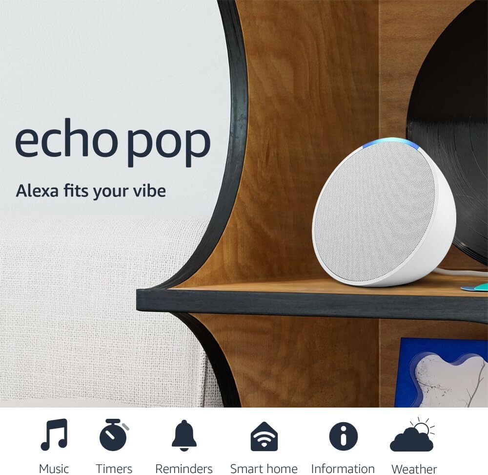 Parlante Inteligente Amazon Echo Pop color Blanco 840268921804