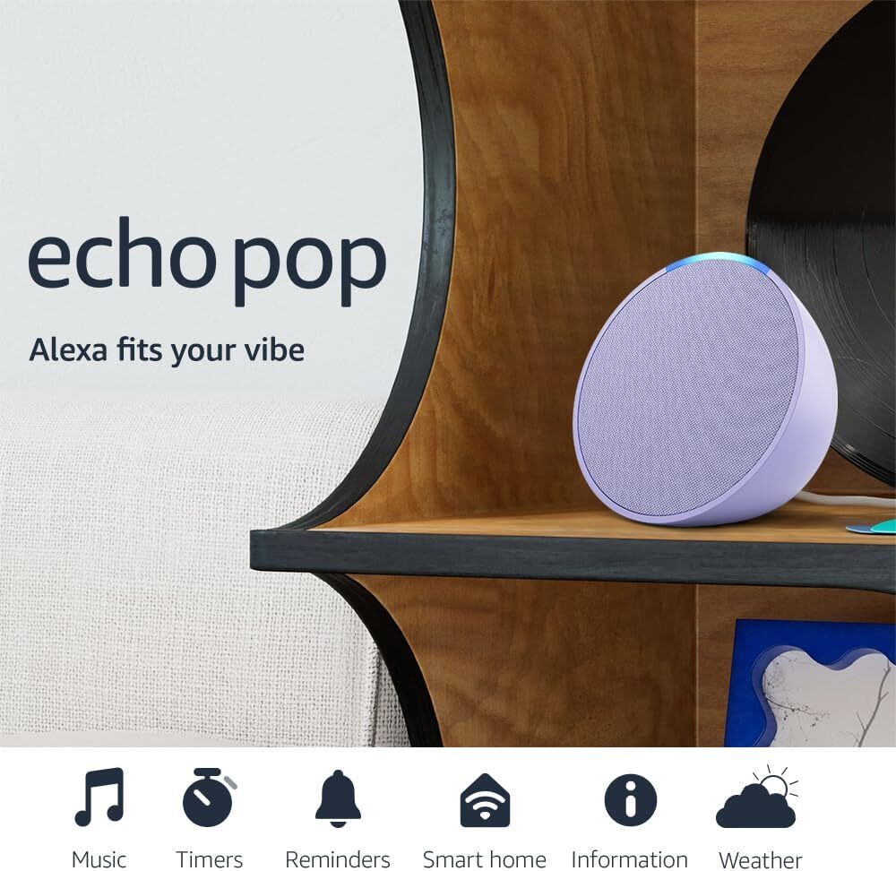 Parlante Inteligente Amazon Echo Pop color Lavanda 840080594804