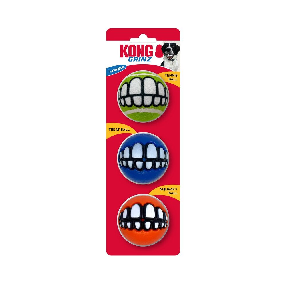 Pelotas KONG Grinz by Rogz Variety 3-pk