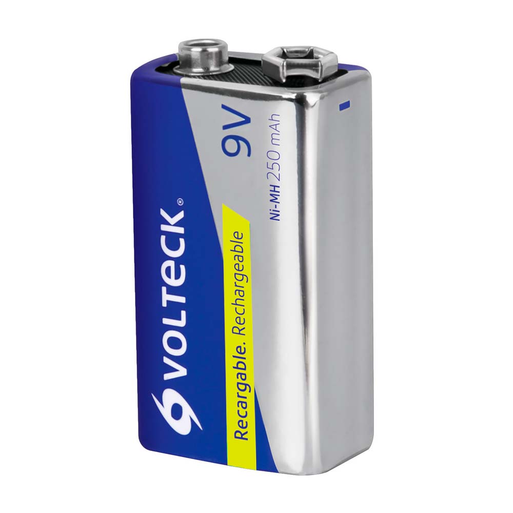 Pila Volteck de 9V Recargable Uso General 250 mAh