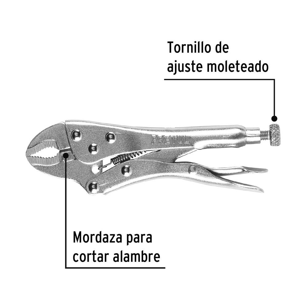 Pinzas de Presión 7 mordaza curva Pretul