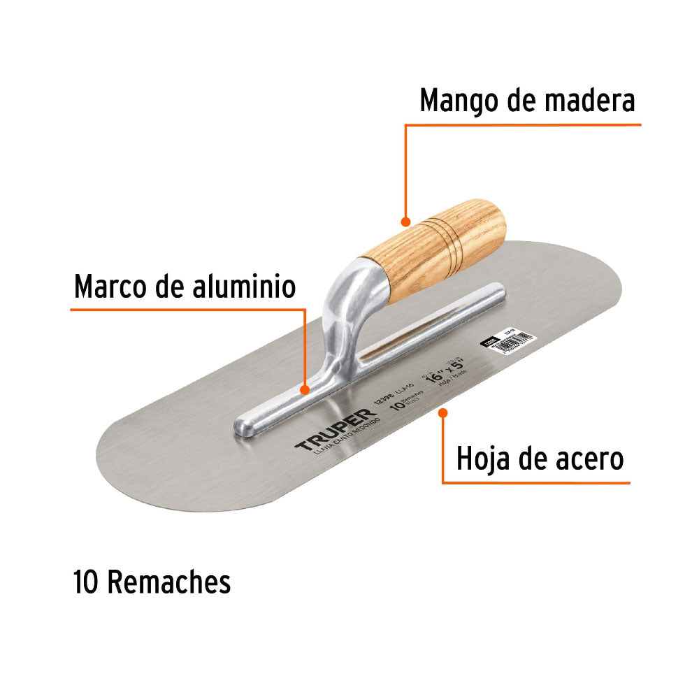 Plancha para Albañil Redondo Truper de 5" X 16"