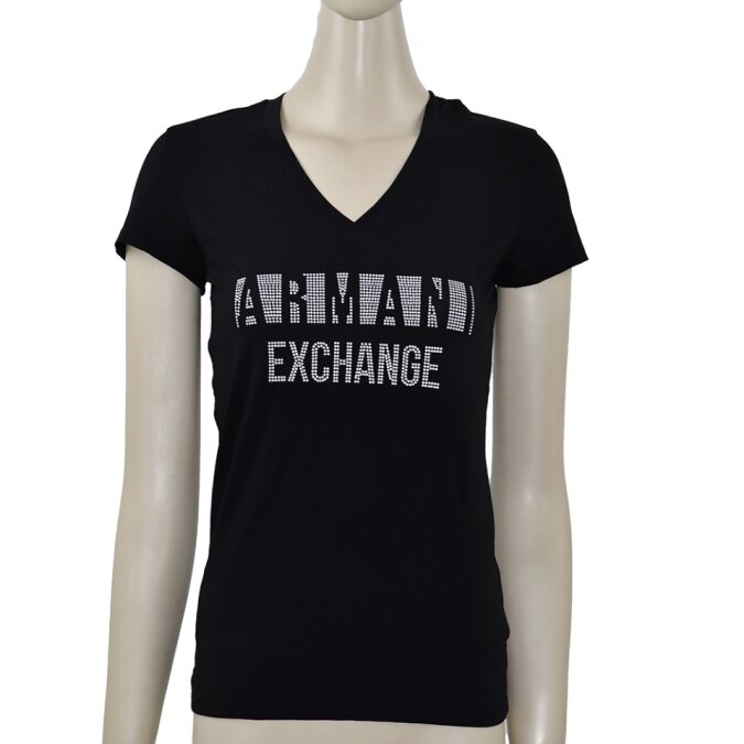 Polera Armani Exchange en Color Negro