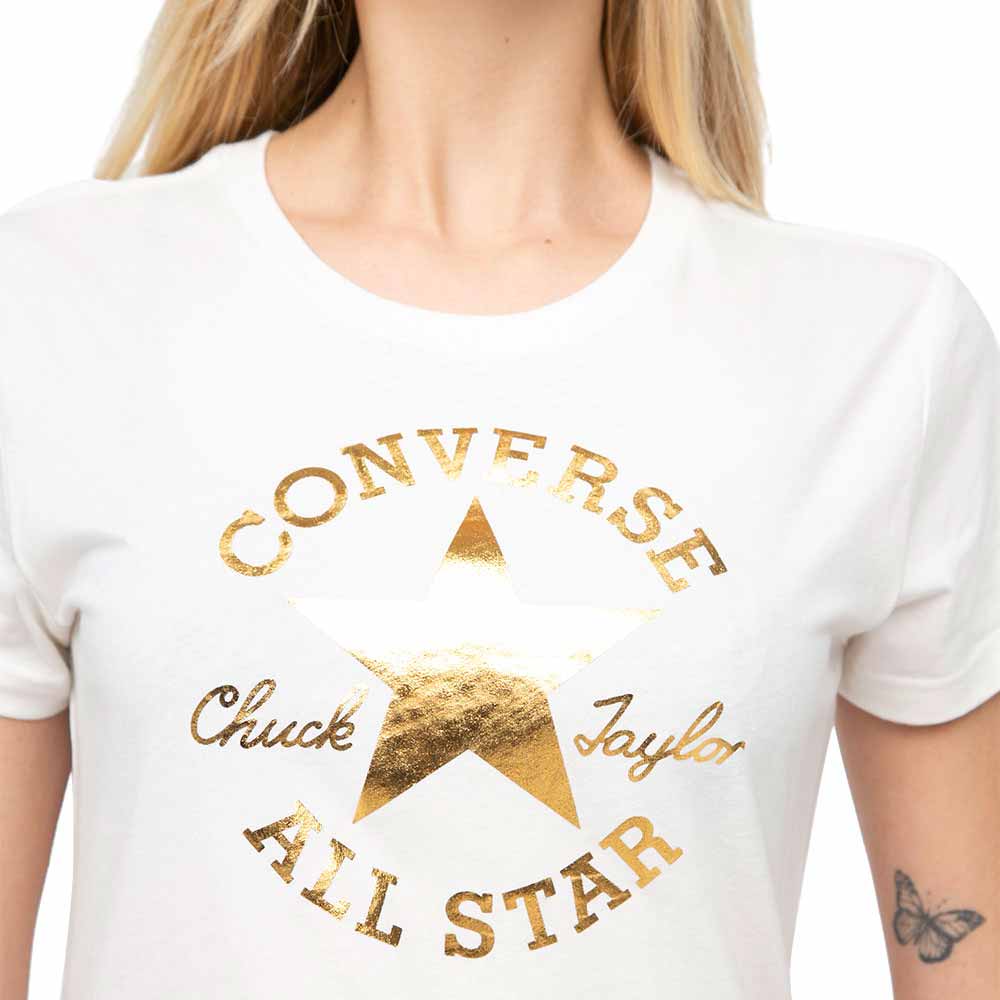 Polera Converse Color Blanco Con Estampado