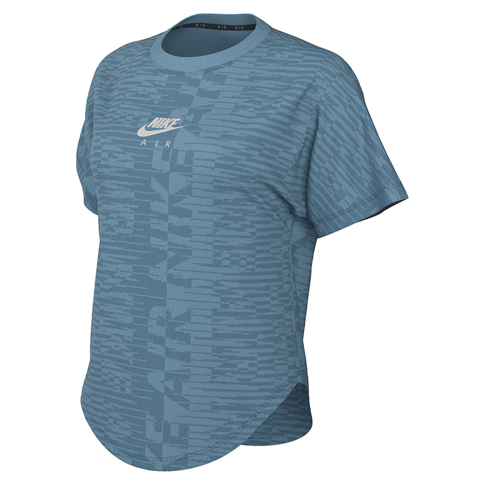 Polera Nike Swoosh Run Top Dry Fit Color Celeste