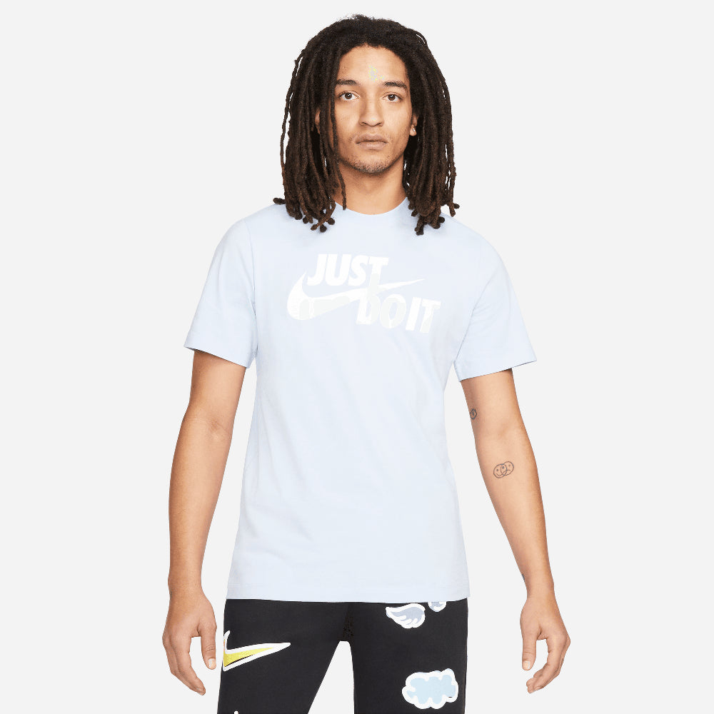 Polera Nike Tee Swoosh Color Celeste Pastel