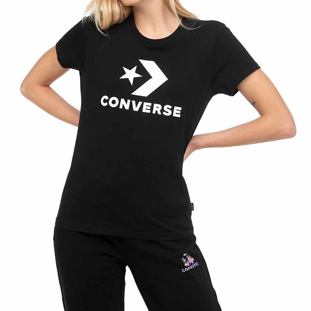 Poleras Converse Color Negro Con Blanco