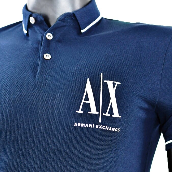 Polo Armani Exchange en Color Ultramarino