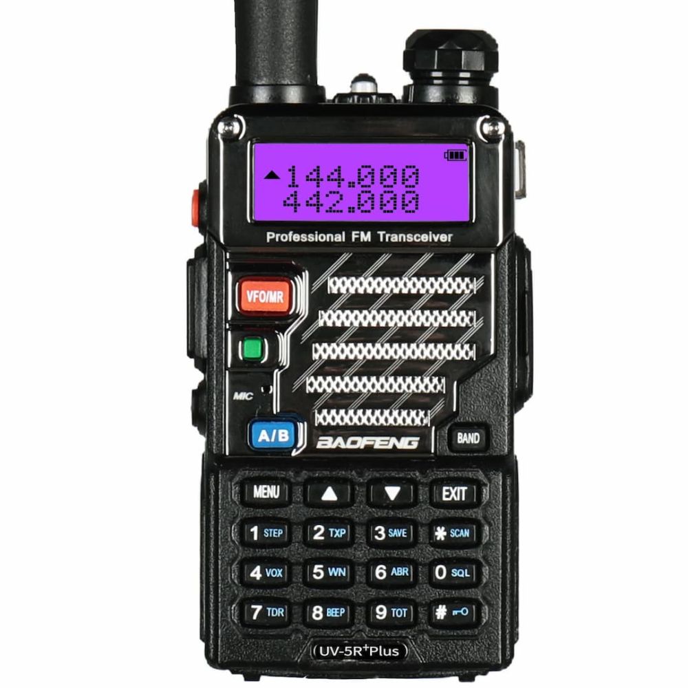 Radio Portable Baofeng UHF VHF con Pantalla Doble Banda 128 Canales Potencia 5W UV-5R