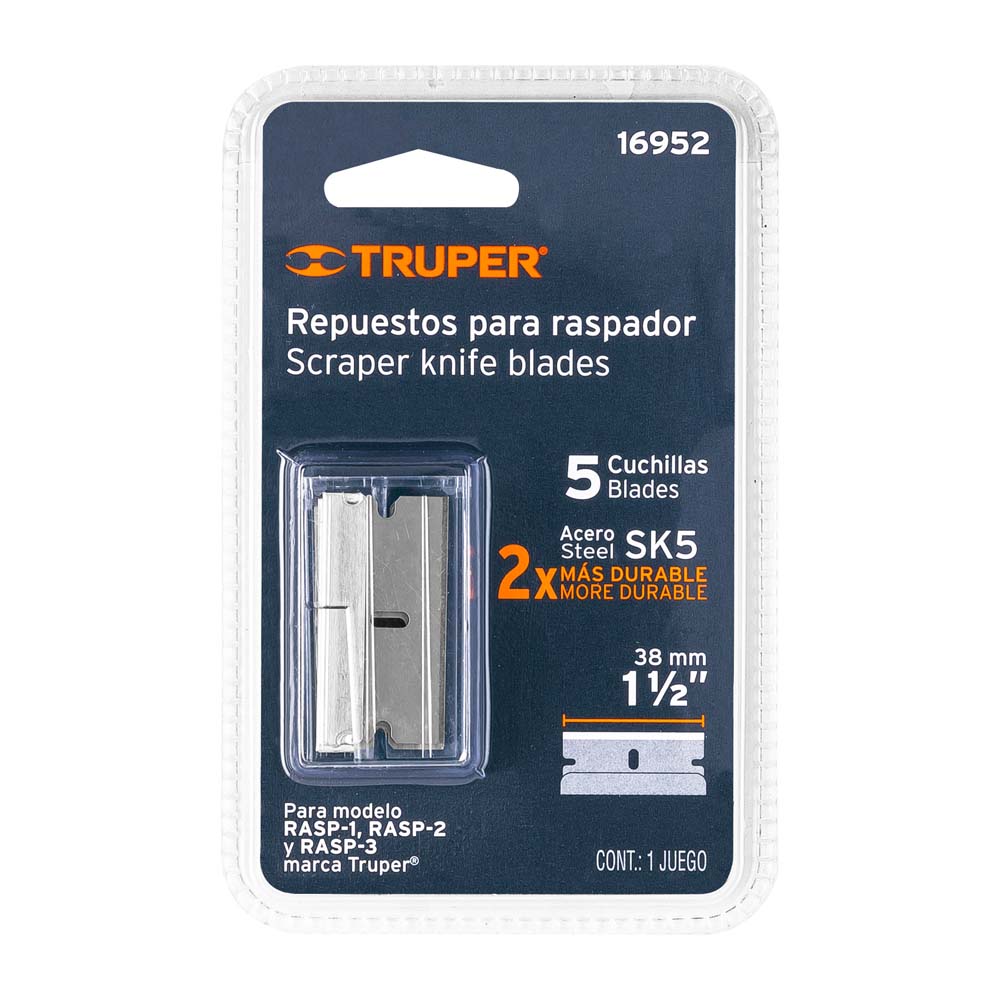 Repuestos para Raspador Truper Caja de 5 Cuchillas