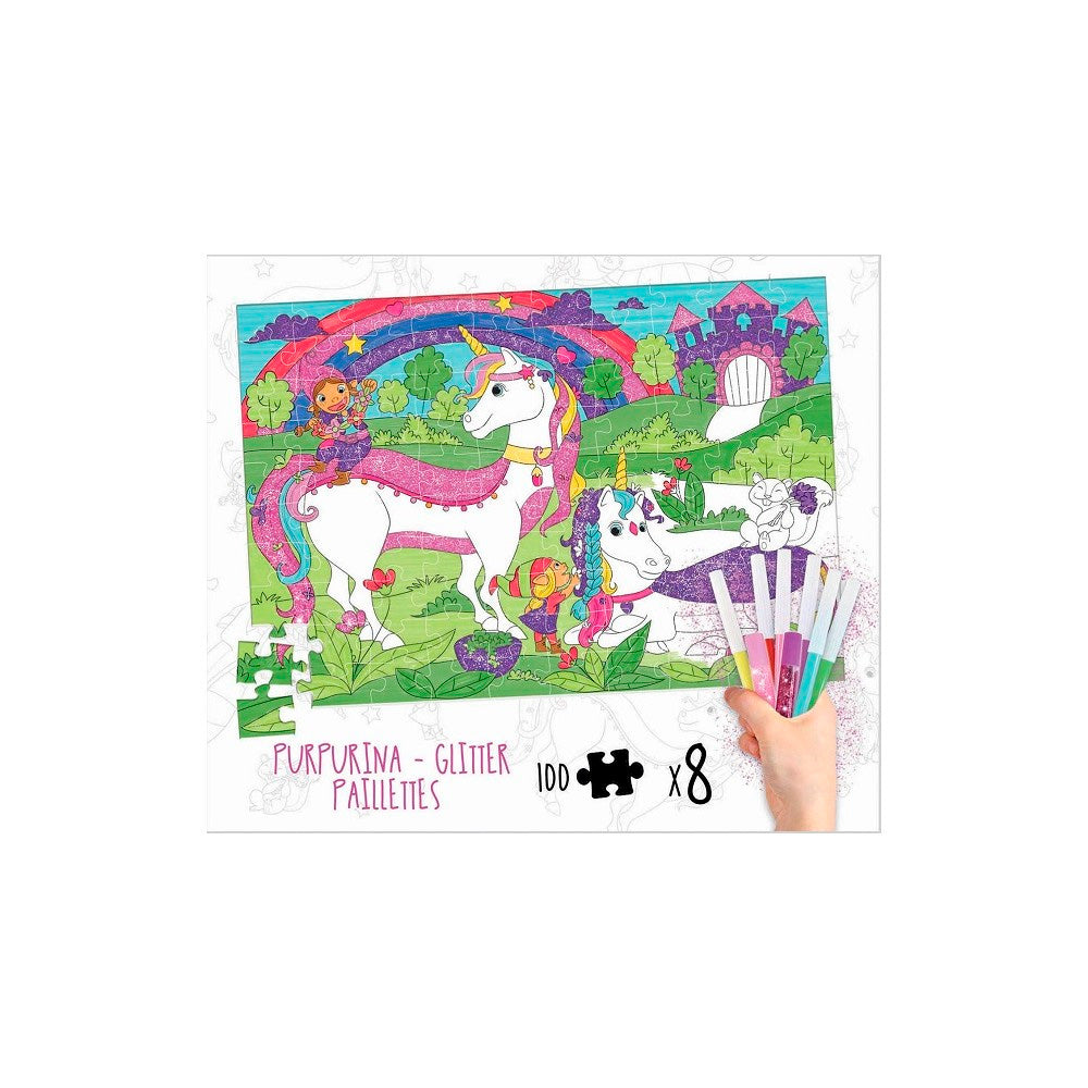 Rompecabeza Educa Unicornio Colouring Activities 100 pcs