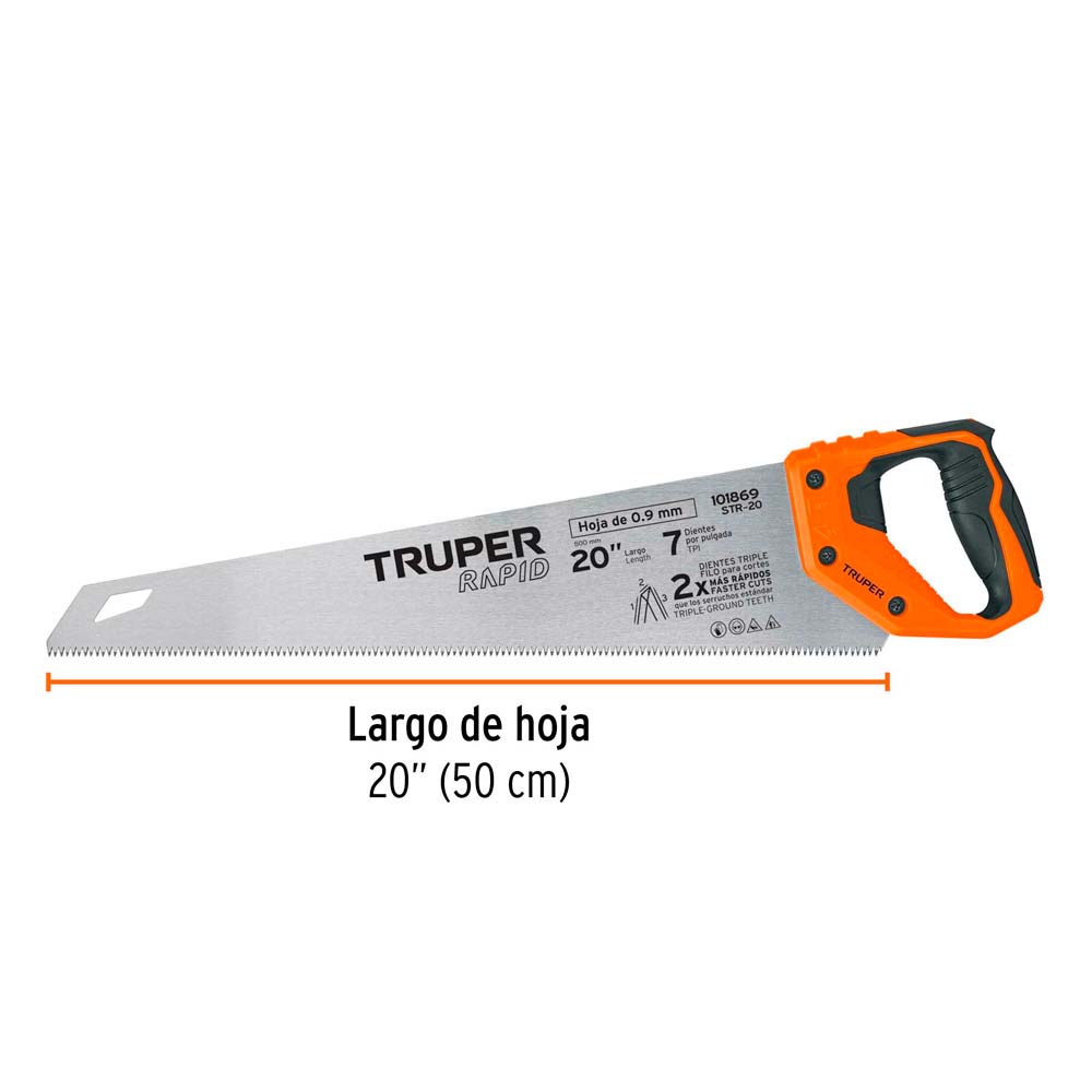 Serrucho Truper Rapid 20 7 DPP Mango Comfort Grip