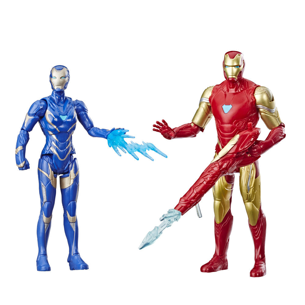 Set de 2 Figuras de Acción Avengers 4 Endgame Iron Man & Marvel's Rescue