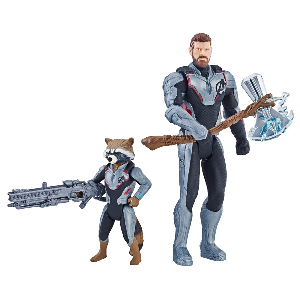 Set de 2 Figuras de Acción Avengers 4 Endgame Thor & Rocket Raccon