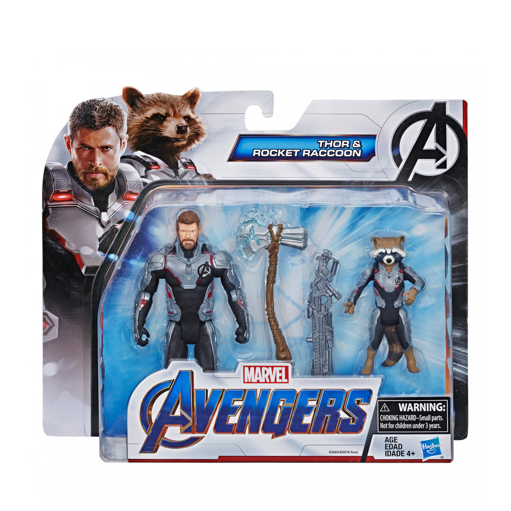 Set de 2 Figuras de Acción Avengers 4 Endgame Thor & Rocket Raccon