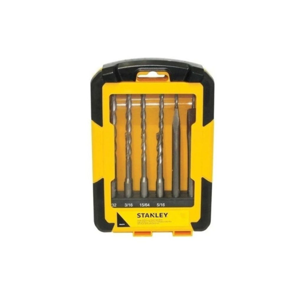 Set de Brocas Stanley para Rotomartillo SDS PLUS 12 Piezas