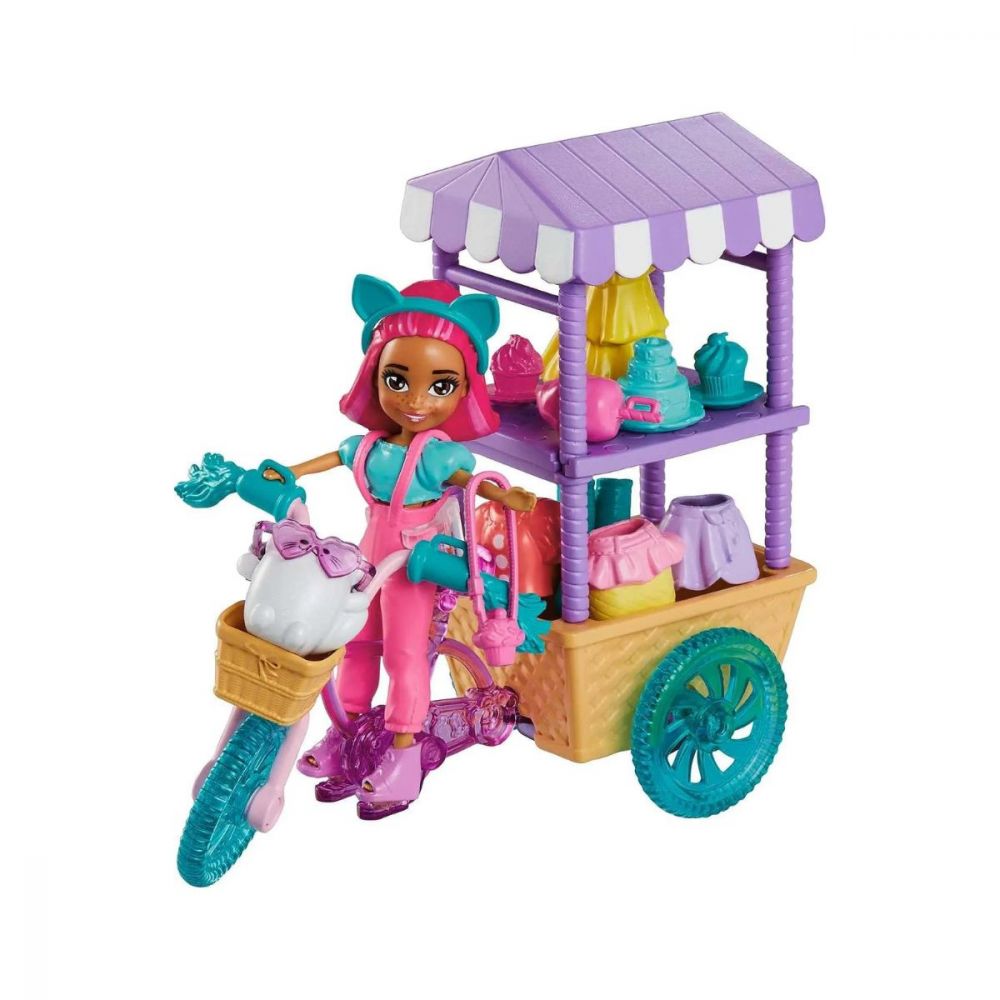 Set De Muñecas Mattel Polly Pocket Carrito De Dulces Con Bicicleta - HHX76a