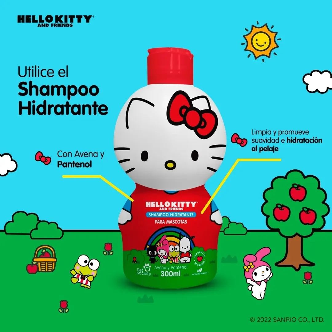 Shampoo para Mascotas Hello Kity Hidratante 300 ml