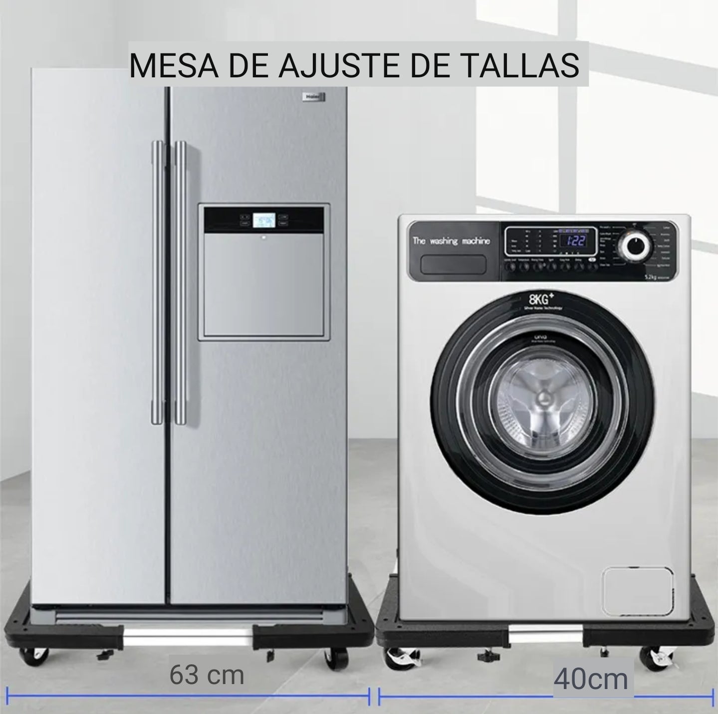 Soporte Metálico para Lavadora/Refrigerador