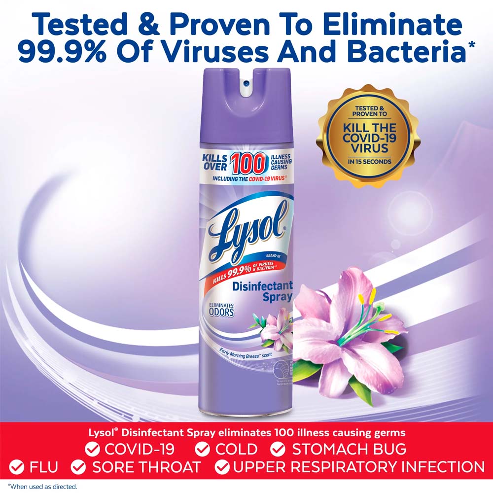 Spray Desinfectante Lysol Early Morning Breeze de 19oz