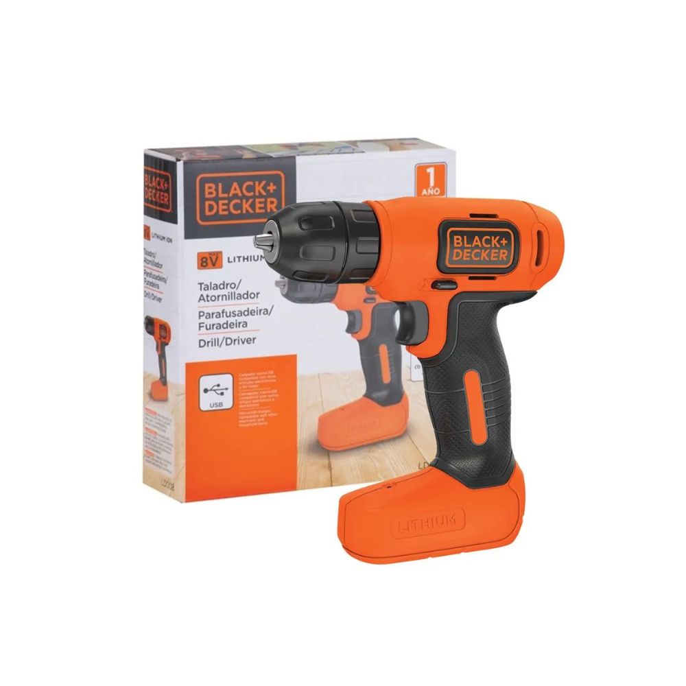 Taladro/Atornillador Black and Decker 3/8″- 12V + (100 Accs.)