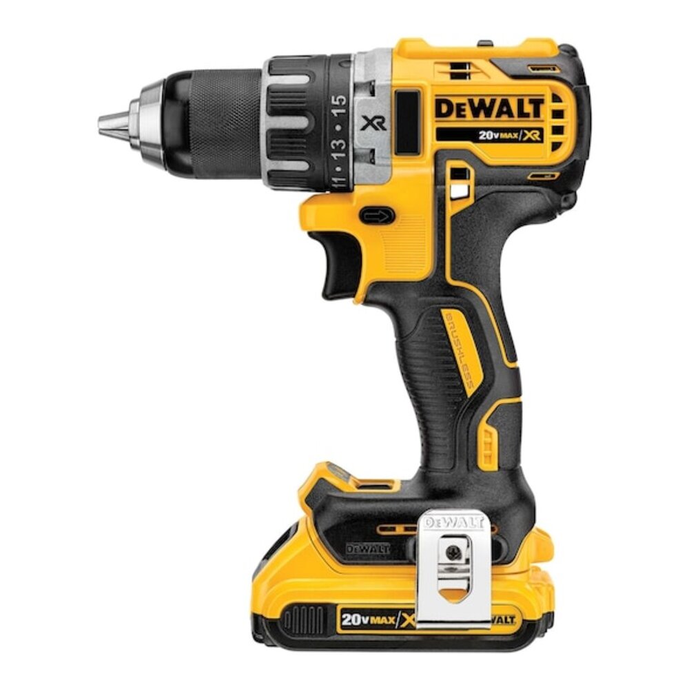 Taladro Atornillador Dewalt sin escobillas XR 18V con 2 baterías Li-Ion 2,0Ah con maletín TSTAK