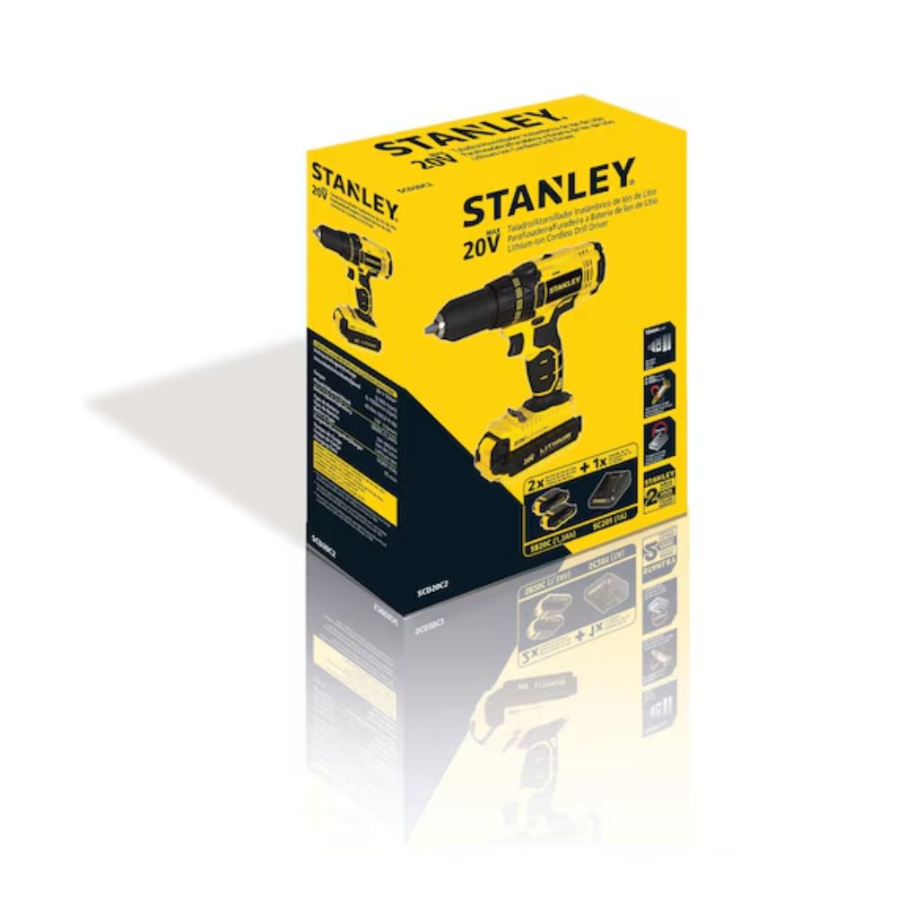 Taladro Ion Stanley Litio 20V MAX 1.3 AH